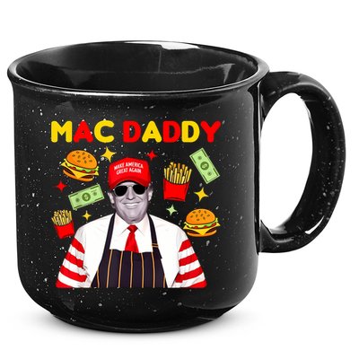 Funny Trump Fries Making Fries Mac Daddy 15oz Campfire Ceramic Mug