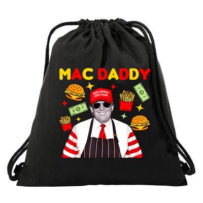 Funny Trump Fries Making Fries Mac Daddy Drawstring Bag