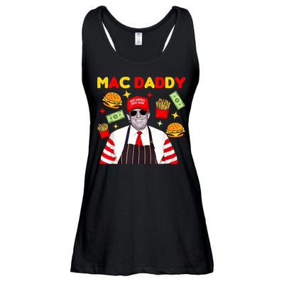 Funny Trump Fries Making Fries Mac Daddy Ladies Essential Flowy Tank