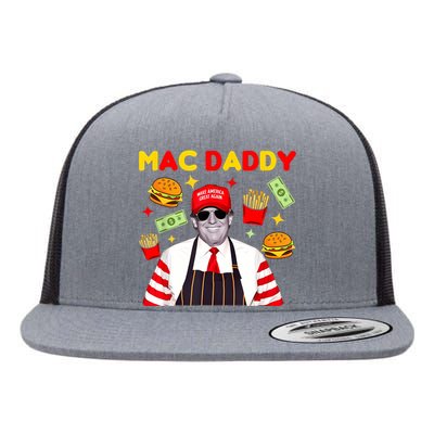 Funny Trump Fries Making Fries Mac Daddy Flat Bill Trucker Hat