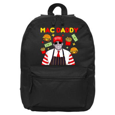 Funny Trump Fries Making Fries Mac Daddy 16 in Basic Backpack