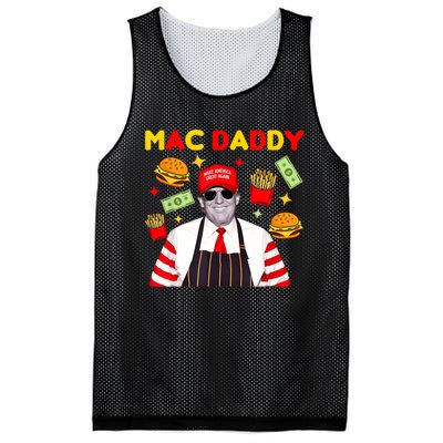 Funny Trump Fries Making Fries Mac Daddy Mesh Reversible Basketball Jersey Tank