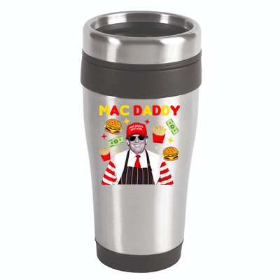 Funny Trump Fries Making Fries Mac Daddy 16oz Travel Tumbler