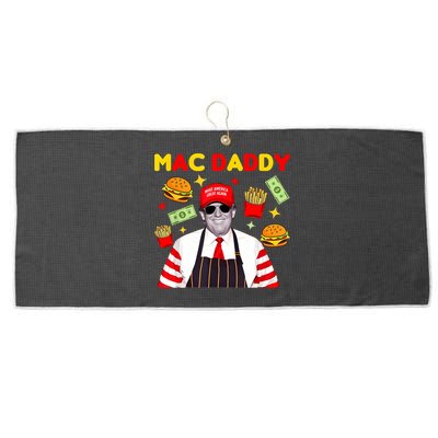 Funny Trump Fries Making Fries Mac Daddy Large Microfiber Waffle Golf Towel