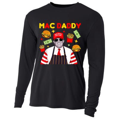 Funny Trump Fries Making Fries Mac Daddy Cooling Performance Long Sleeve Crew