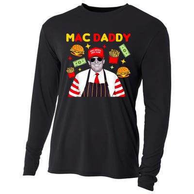 Funny Trump Fries Making Fries Mac Daddy Cooling Performance Long Sleeve Crew