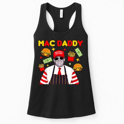 Funny Trump Fries Making Fries Mac Daddy Womens Tank Top