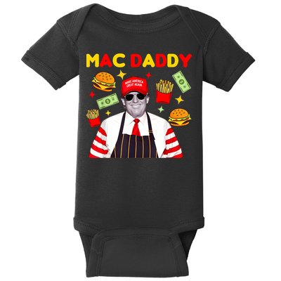 Funny Trump Fries Making Fries Mac Daddy Baby Bodysuit