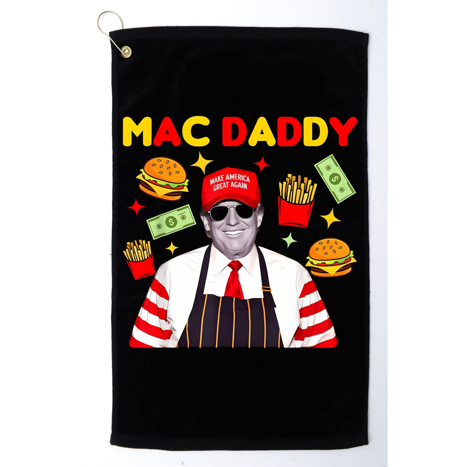 Funny Trump Fries Making Fries Mac Daddy Golf Towel