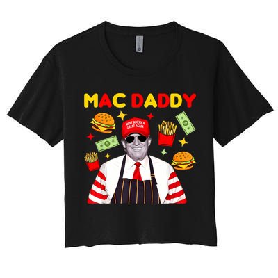 Funny Trump Fries Making Fries Mac Daddy Crop Top