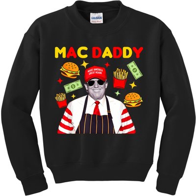 Funny Trump Fries Making Fries Mac Daddy Kids Sweatshirt