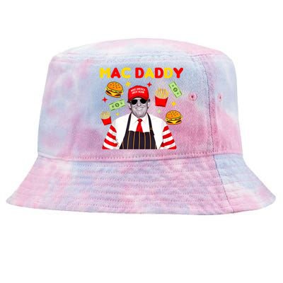 Funny Trump Fries Making Fries Mac Daddy Tie-Dyed Bucket Hat