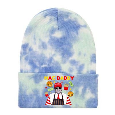 Funny Trump Fries Making Fries Mac Daddy Tie Dye 12in Knit Beanie