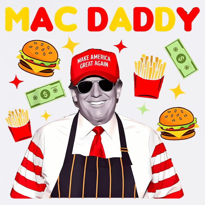Funny Trump Fries Making Fries Mac Daddy Garment-Dyed Sweatshirt