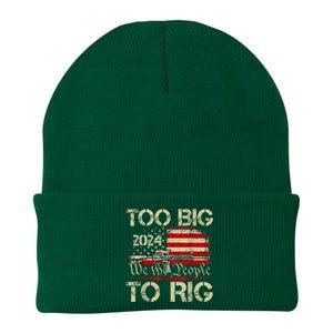 Funny Trump Funny Too Big To Rig Knit Cap Winter Beanie