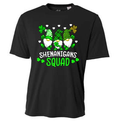 Funny Time For Shenanigans Squad St Patrick's Day Gnomes Cooling Performance Crew T-Shirt