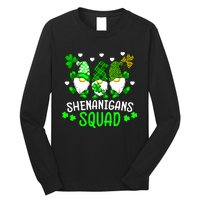 Funny Time For Shenanigans Squad St Patrick's Day Gnomes Long Sleeve Shirt