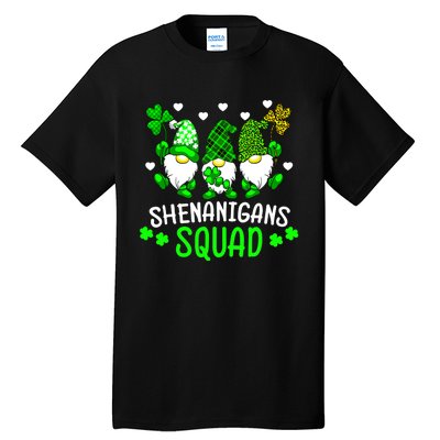 Funny Time For Shenanigans Squad St Patrick's Day Gnomes Tall T-Shirt