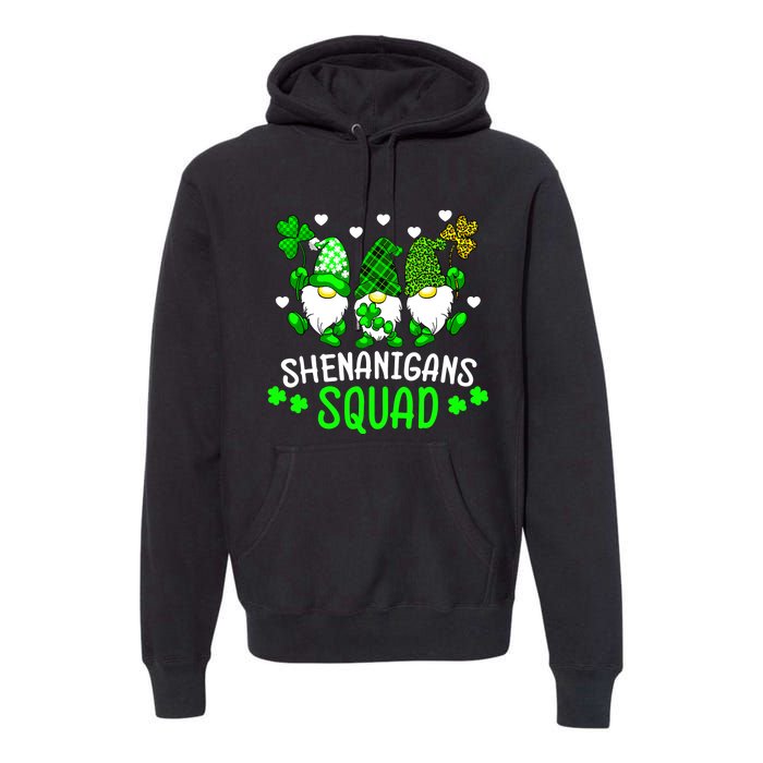 Funny Time For Shenanigans Squad St Patrick's Day Gnomes Premium Hoodie