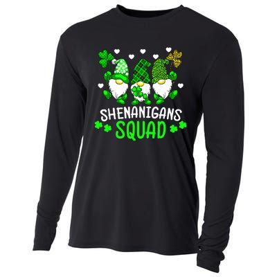 Funny Time For Shenanigans Squad St Patrick's Day Gnomes Cooling Performance Long Sleeve Crew