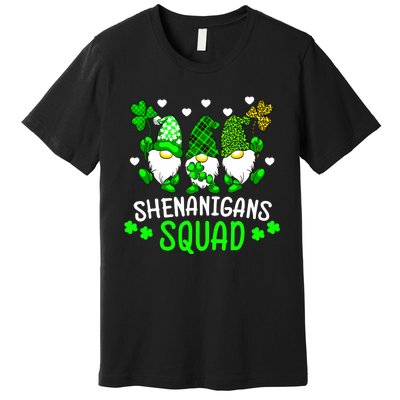 Funny Time For Shenanigans Squad St Patrick's Day Gnomes Premium T-Shirt