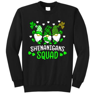 Funny Time For Shenanigans Squad St Patrick's Day Gnomes Tall Sweatshirt