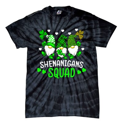 Funny Time For Shenanigans Squad St Patrick's Day Gnomes Tie-Dye T-Shirt