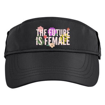 Floral The Future Is Female Adult Drive Performance Visor