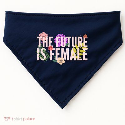 Floral The Future Is Female USA-Made Doggie Bandana