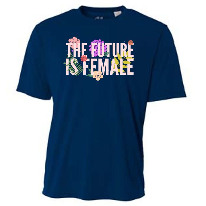 Floral The Future Is Female Cooling Performance Crew T-Shirt