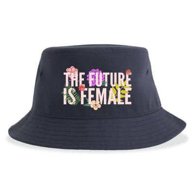 Floral The Future Is Female Sustainable Bucket Hat