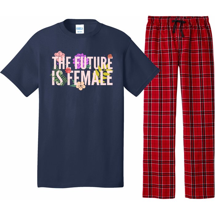 Floral The Future Is Female Pajama Set