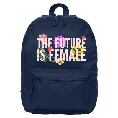 Floral The Future Is Female 16 in Basic Backpack