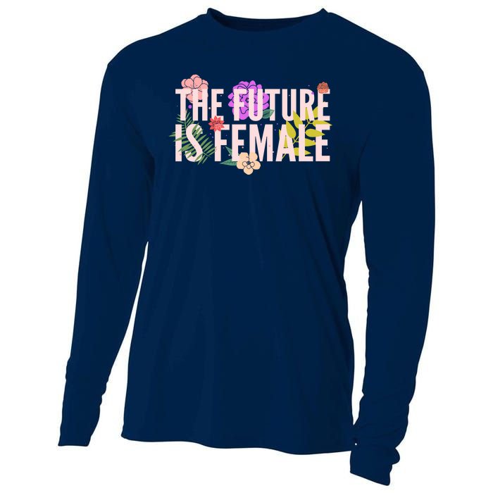 Floral The Future Is Female Cooling Performance Long Sleeve Crew