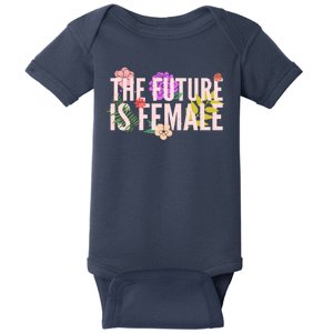 Floral The Future Is Female Baby Bodysuit