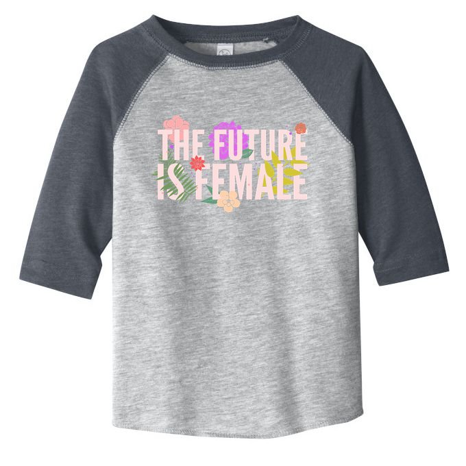 Floral The Future Is Female Toddler Fine Jersey T-Shirt