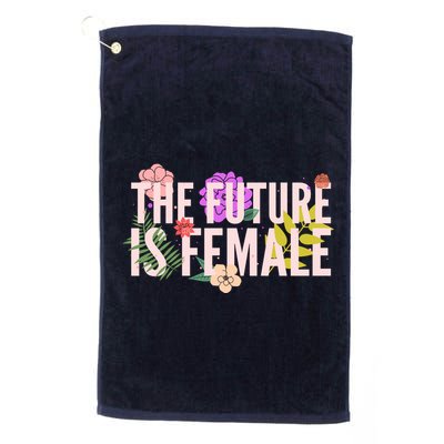 Floral The Future Is Female Golf Towel
