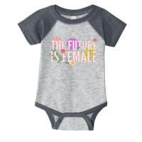 Floral The Future Is Female Infant Baby Jersey Bodysuit