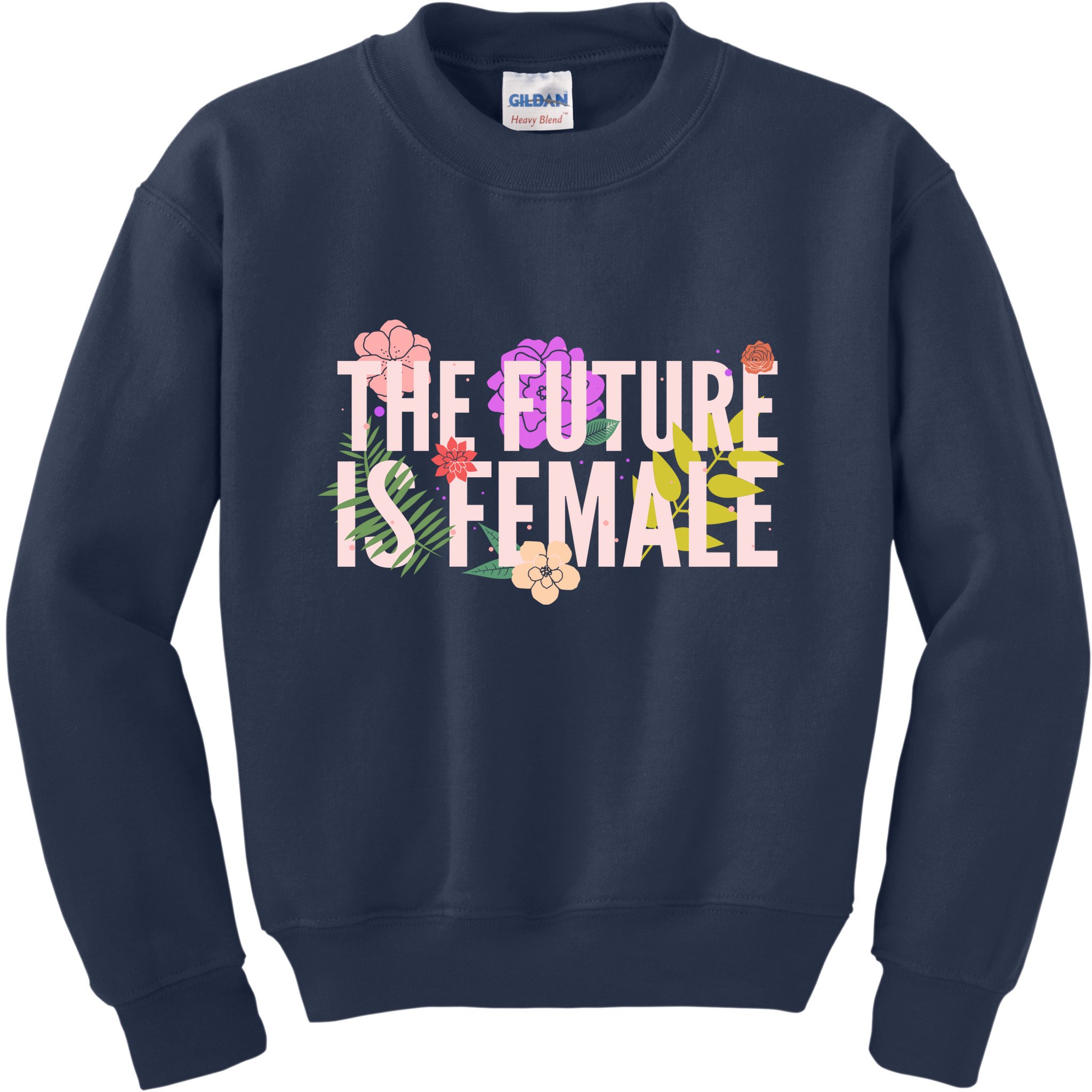 Floral The Future Is Female Kids Sweatshirt