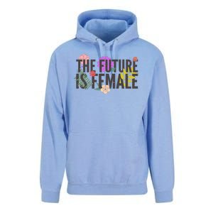 Floral The Future Is Female Unisex Surf Hoodie