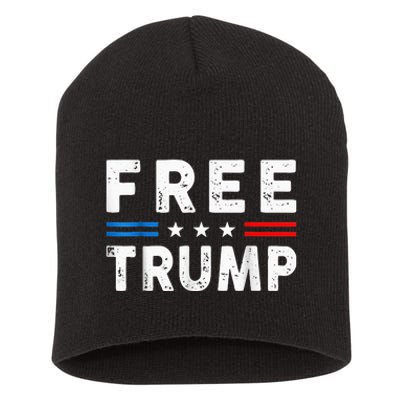 Free Trump Free Donald Trump 2024 Essential Short Acrylic Beanie