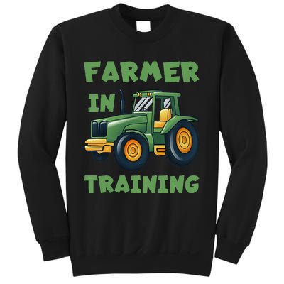 Funny Tractor Farmer In Training Tractor Sweatshirt