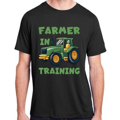 Funny Tractor Farmer In Training Tractor Adult ChromaSoft Performance T-Shirt