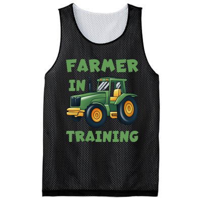 Funny Tractor Farmer In Training Tractor Mesh Reversible Basketball Jersey Tank