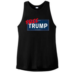 Free Donald Trump Republican Support Ladies PosiCharge Tri-Blend Wicking Tank