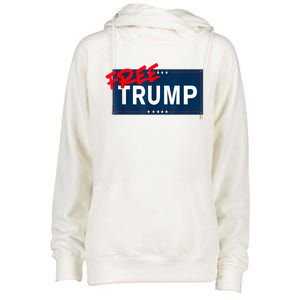 Free Donald Trump Republican Support Womens Funnel Neck Pullover Hood