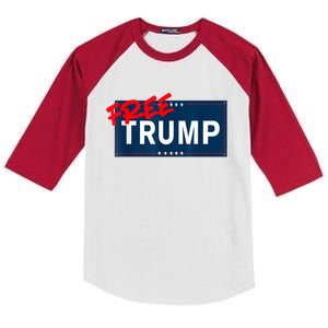 Free Donald Trump Republican Support Kids Colorblock Raglan Jersey