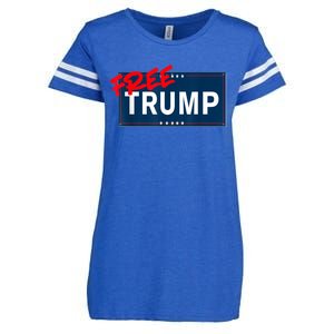 Free Donald Trump Republican Support Enza Ladies Jersey Football T-Shirt