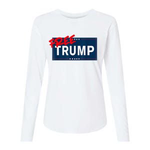 Free Donald Trump Republican Support Womens Cotton Relaxed Long Sleeve T-Shirt