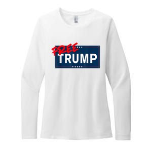 Free Donald Trump Republican Support Womens CVC Long Sleeve Shirt